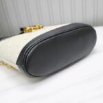 Gucci Women GG Small GG Shoulder Bag White Debossed Leather Double G - Image 8