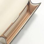 Gucci Women Horsebit 1955 Small Bag Beige Ebony GG Supreme Canvas White Leather - Bild 8