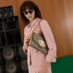 Gucci Women Horsebit 1955 Small Bag Beige Ebony GG Supreme Canvas White Leather - Bild 11