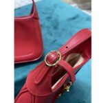 Gucci Women Jackie 1961 Mini Shoulder Bag Red Leather - immagine 10