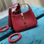Gucci Women Jackie 1961 Mini Shoulder Bag Red Leather - immagine 3