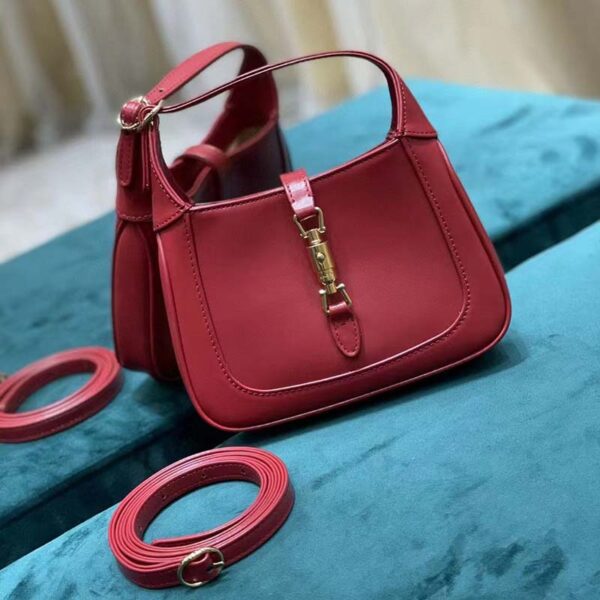 Gucci Women Jackie 1961 Mini Shoulder Bag Red Leather (6)