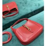 Gucci Women Jackie 1961 Mini Shoulder Bag Red Leather - immagine 7
