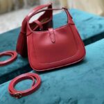 Gucci Women Jackie 1961 Mini Shoulder Bag Red Leather - immagine 4