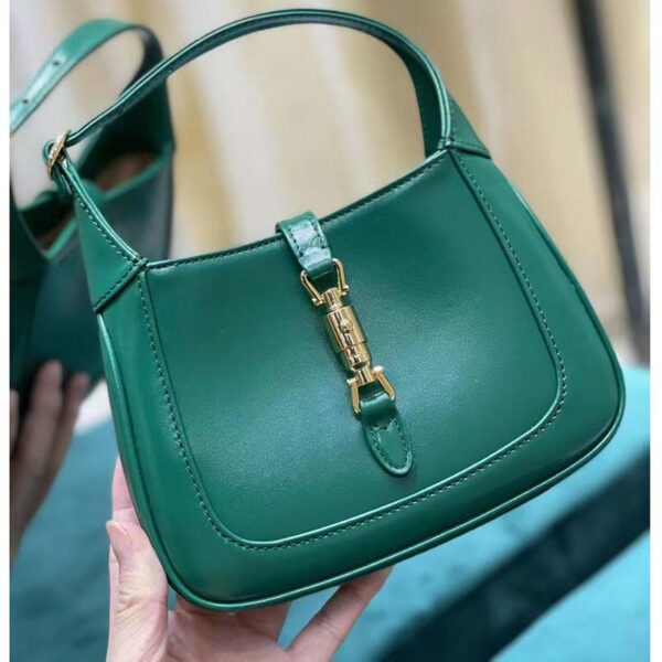 Gucci Women Jackie 1961 Small Shoulder Bag Emerald Green Leather (1)