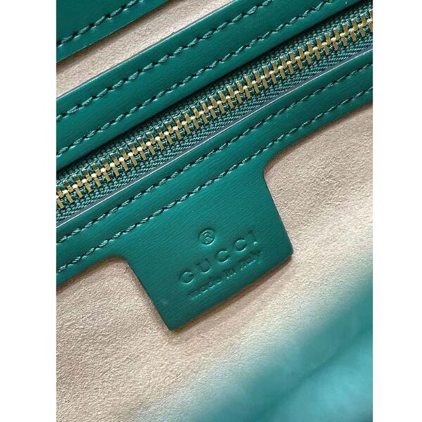 Gucci Women Jackie 1961 Small Shoulder Bag Emerald Green Leather (10)