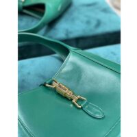 Gucci Women Jackie 1961 Small Shoulder Bag Emerald Green Leather (3)