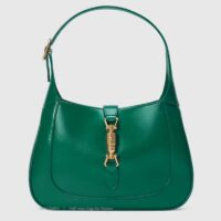 Gucci Women Jackie 1961 Small Shoulder Bag Emerald Green Leather (3)