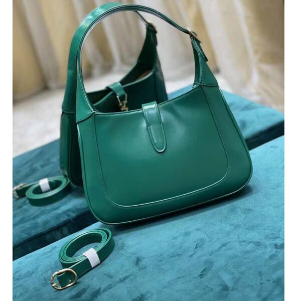 Gucci Women Jackie 1961 Small Shoulder Bag Emerald Green Leather (5)