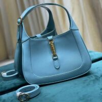 Gucci Women Jackie 1961 Small Shoulder Bag Light Blue Leather (6)