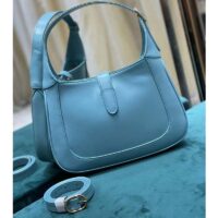 Gucci Women Jackie 1961 Small Shoulder Bag Light Blue Leather (6)