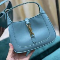 Gucci Women Jackie 1961 Small Shoulder Bag Light Blue Leather (6)