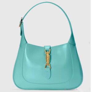 Gucci Women Jackie 1961 Small Shoulder Bag Light Blue Leather