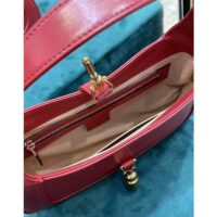 Gucci Women Jackie 1961 Small Shoulder Bag Red Leather (7)