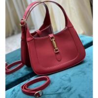 Gucci Women Jackie 1961 Small Shoulder Bag Red Leather (7)