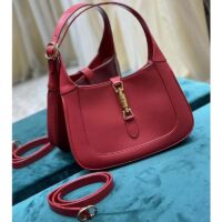 Gucci Women Jackie 1961 Small Shoulder Bag Red Leather (7)