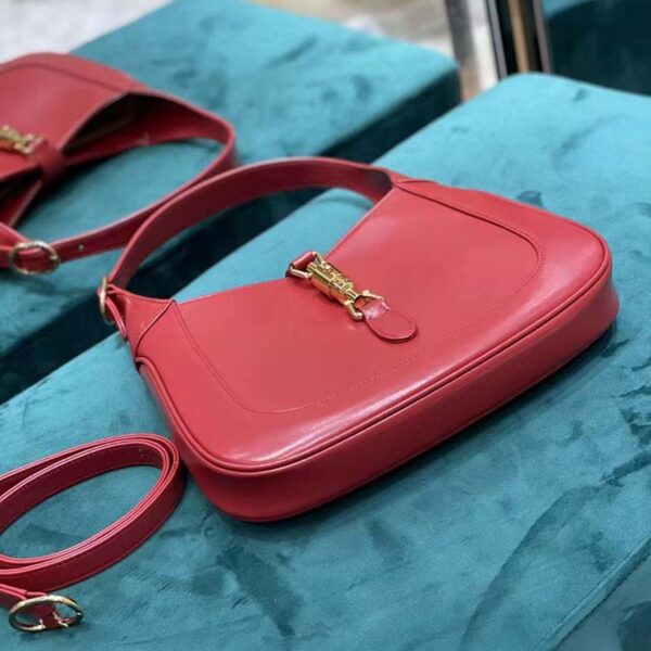 Gucci Women Jackie 1961 Small Shoulder Bag Red Leather (3)