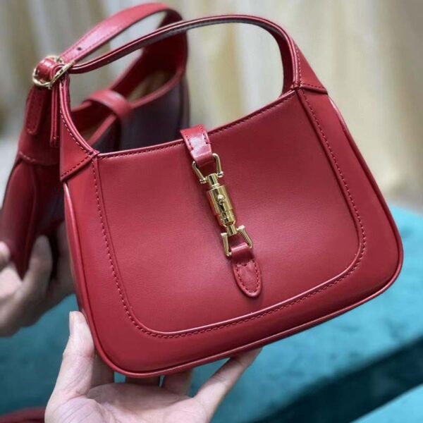 Gucci Women Jackie 1961 Small Shoulder Bag Red Leather (4)