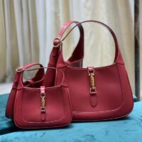 Gucci Women Jackie 1961 Small Shoulder Bag Red Leather (7)