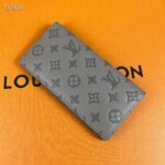Louis Vuitton LV Unisex Brazza Wallet Anthracite Gray Monogram Shadow Calf Cowhide – Bild 2