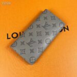 Louis Vuitton LV Unisex Brazza Wallet Anthracite Gray Monogram Shadow Calf Cowhide – Bild 3