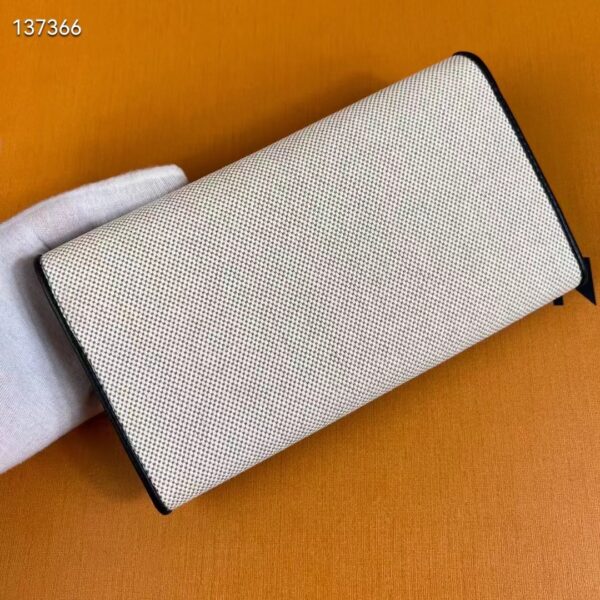 Louis Vuitton LV Unisex Capucines Wallet Natural Black Canvas Cowhide Leather (8)