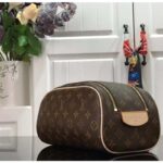 Louis Vuitton LV Unisex Dopp Kit Toilet Pouch Brown Monogram Coated Canvas - Image 4