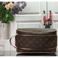 Louis Vuitton LV Unisex Dopp Kit Toilet Pouch Brown Monogram Coated Canvas (8)