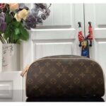 Louis Vuitton LV Unisex Dopp Kit Toilet Pouch Brown Monogram Coated Canvas - Image 7