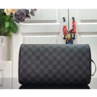 Louis Vuitton LV Unisex Dopp Kit Toilet Pouch Grey Damier Graphite Canvas (8)