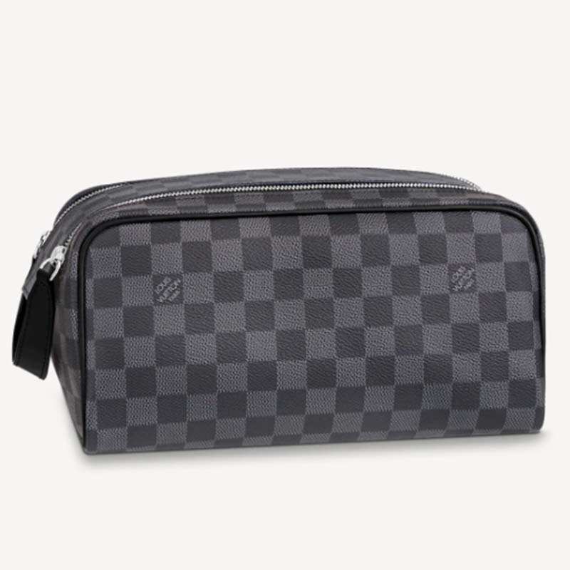 Louis Vuitton Damier Graphite Canvas Dopp Kit Toilet Pouch Louis Vuitton