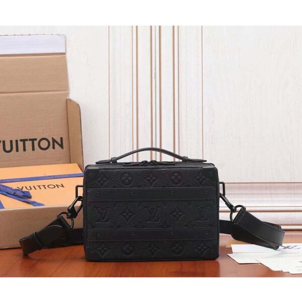 Louis Vuitton LV Unisex Handle Soft Trunk Black Taurillon Monogram Calf Leather (14)
