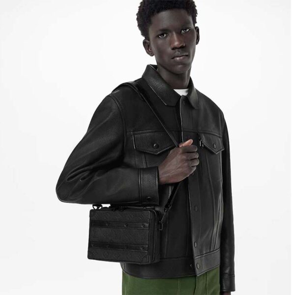 Louis Vuitton LV Unisex Handle Soft Trunk Black Taurillon Monogram Calf Leather (18)