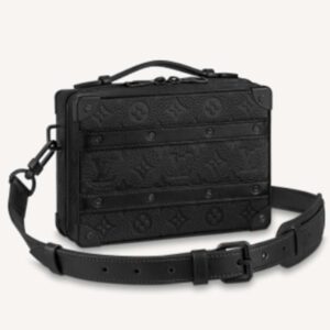 Louis Vuitton LV Unisex Handle Soft Trunk Black Taurillon Monogram Calf Leather
