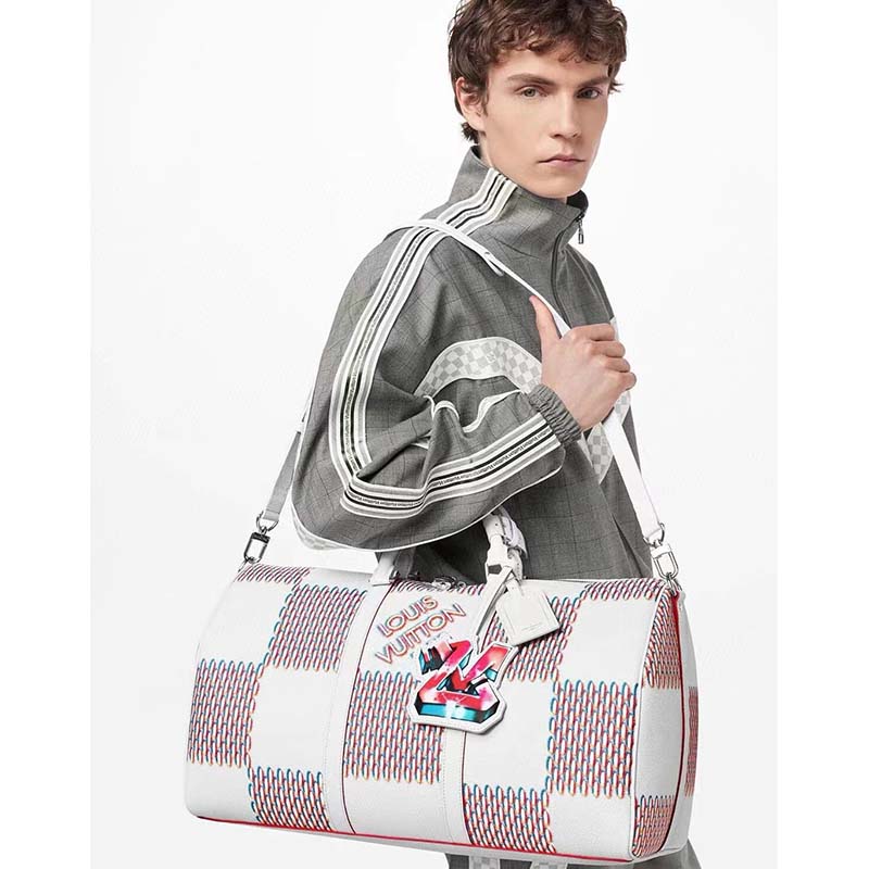 Louis Vuitton Racer Backpack White Damier Spray in Cowhide Leather with  Silver-tone - US