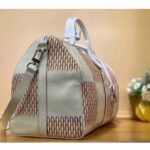 Louis Vuitton LV Unisex Keepall 50B White Damier Spray Cowhide Leather Textile Lining - immagine 4