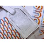 Louis Vuitton LV Unisex Keepall 50B White Damier Spray Cowhide Leather Textile Lining - immagine 8
