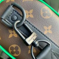 Louis Vuitton LV Unisex Keepall Bandoulière 25 Brown Green Monogram Macassar Coated Canvas (14)