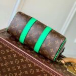 Louis Vuitton LV Unisex Keepall Bandoulière 25 Brown Green Monogram Macassar Coated Canvas - Image 5