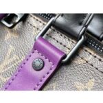 Louis Vuitton LV Unisex Keepall Bandoulière 50 Travel Bag Purple Monogram Coated Canvas – Image 8