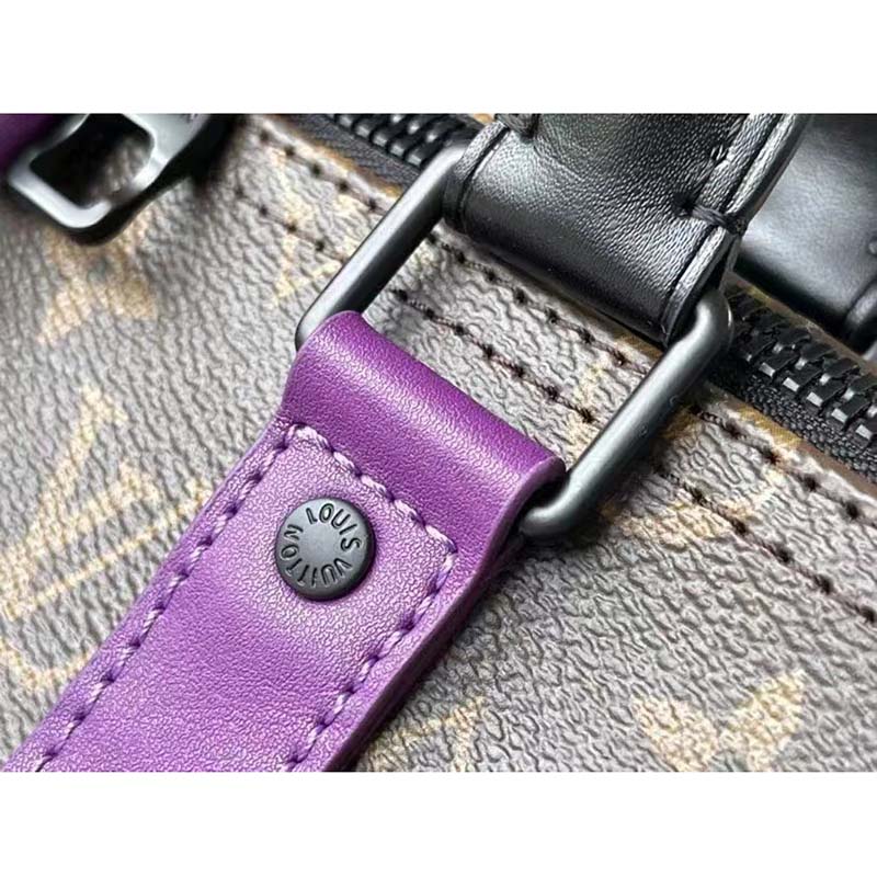 Louis Vuitton Keepall 50 Bandoulière Tela Monogram Macassar Purple