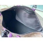 Louis Vuitton LV Unisex Keepall Bandoulière 50 Travel Bag Purple Monogram Coated Canvas – Image 7