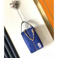 Louis Vuitton LV Unisex LV x NBA Dopp Kit Blue Embossed Taurillon Leather (6)