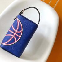 Louis Vuitton LV Unisex LV x NBA Dopp Kit Blue Embossed Taurillon Leather (6)