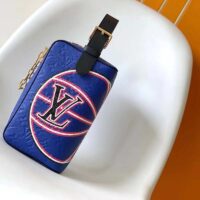 Louis Vuitton LV Unisex LV x NBA Dopp Kit Blue Embossed Taurillon Leather (6)