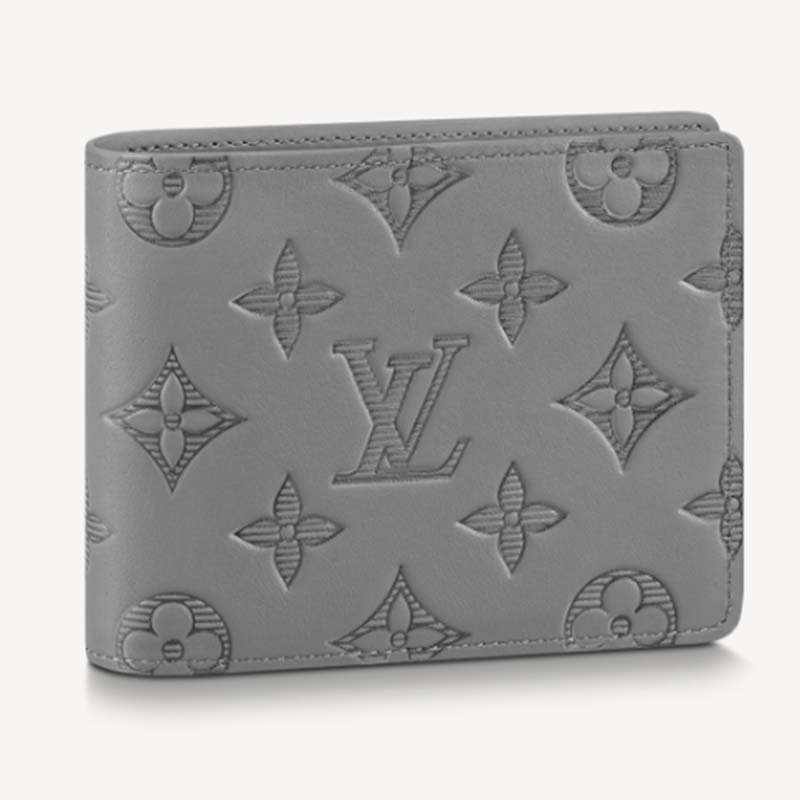 Louis Vuitton M82198 LV Vertical Compact Wallet , Grey, One Size