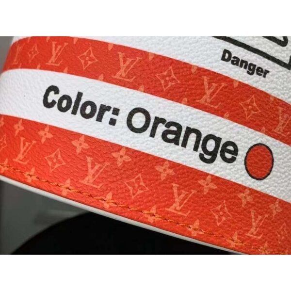 Louis Vuitton LV Unisex Paint Can Orange Coated Canvas Cowhide Leather (9)