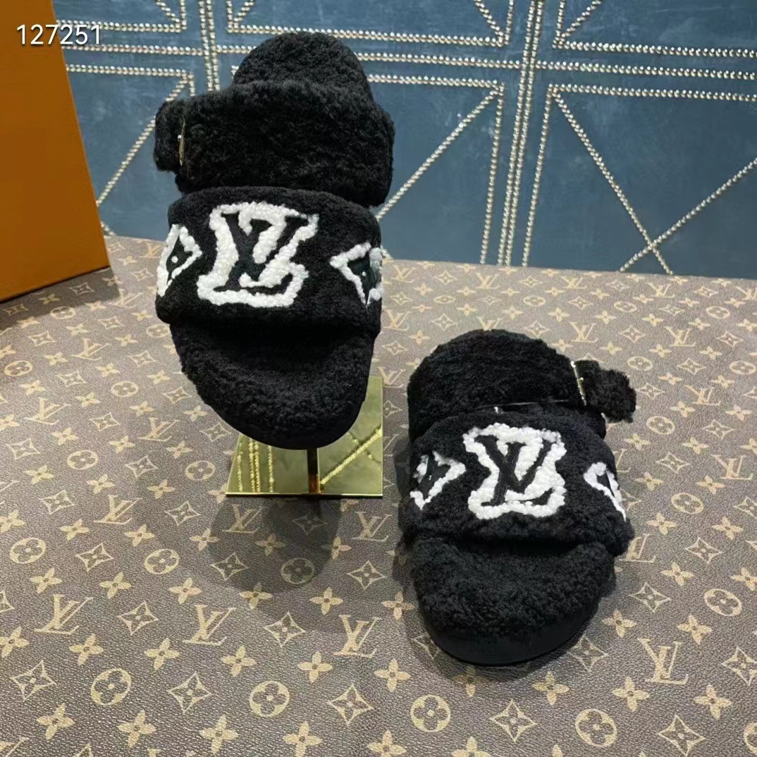 Louis Vuitton Black Paseo Flat Comfort Mule Size 37 Style # 1A8ZIL W/  RECEIPT