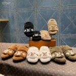 Louis Vuitton LV Unisex Paseo Flat Comfort Mule Dark Green Shearling Monogram Flowers - immagine 13