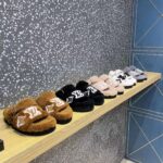 Louis Vuitton LV Unisex Paseo Flat Comfort Mule Grey Shearling Monogram Flowers - Image 13